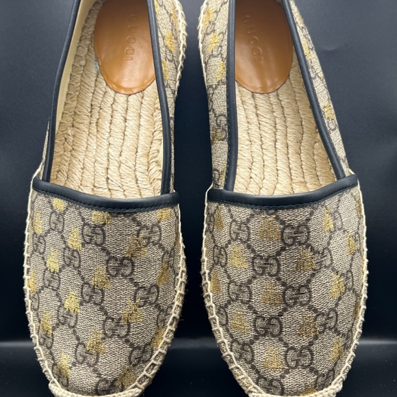 GUCCI Bee GG Supreme Espadrilles | EU 37 - NEW, Never Worn - Picture 8 of 12